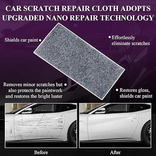 Nano Sparkle Cloth Car Scratch Remover Set,Magic Nano Sparkle Cleaning Cloth Car Scratch Remover,Nano Sparkle Cloth and Car Scratch Repair Paste for Deep Scratch Repair