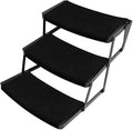 OKBA RV Step Covers,Camper Step Cover for 22 Inch RV Camper 8-10" Deep Radius Stairs Only - 3 Pack Black Stair Carpet