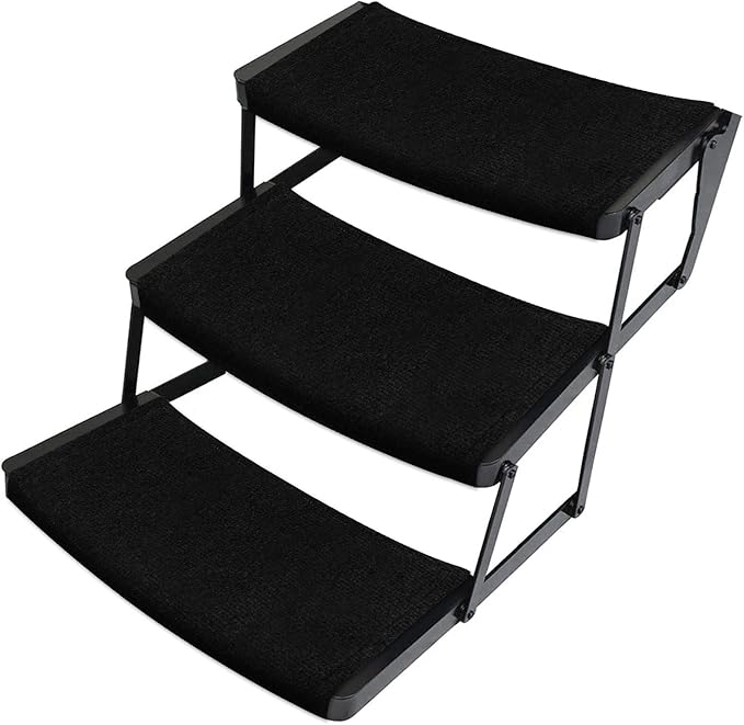 OKBA RV Step Covers,Camper Step Cover for 22 Inch RV Camper 8-10" Deep Radius Stairs Only - 3 Pack Black Stair Carpet