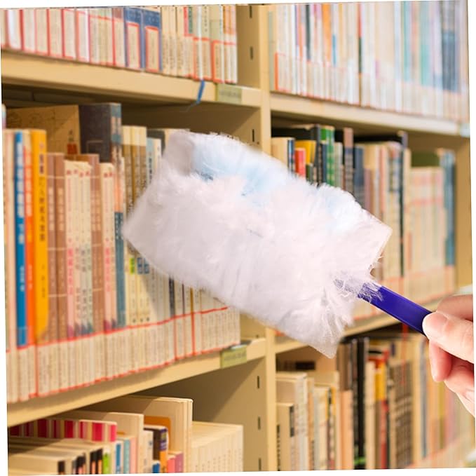 30Pcs Duster Refills, Electrostatic Disposable Dusters for Cleaning with 1 Handle, Thick & Fluffy for Cleaning Electronics, Furniture, Blinds, Ceiling FansDuster Refills