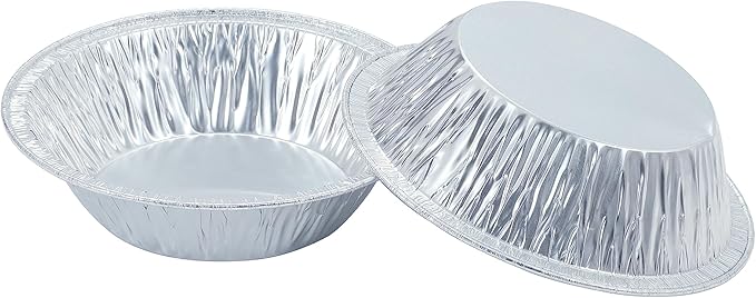 Pie Pans (100 Pack) 5 inch HEAVY-DUTY Disposable Aluminum Foil pie/tart Pans for Baking Personal Mini Pies, Foil Pie Tin for Bakeries, Cafes,Easily Stack & Store, Freeze & Reheat