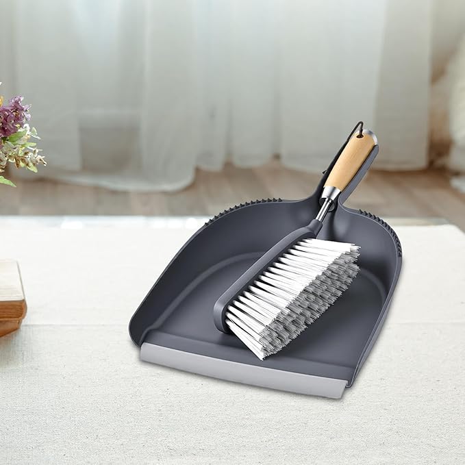 Fenteer Dustpan and Brush Set Mini Portable Multipurpose Handheld Broom and Dustpan for Desktop Sweep Dining Table Keyboard Cabinets