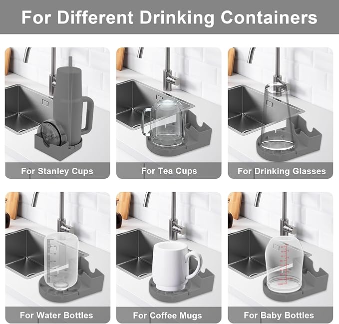 Water Bottle Drying Rack, Silicone Tumbler Drying Rack, Baby Bottle Dryer Holder, Cup Dryer for Stanley 20/30/40 oz, Mugs, Glasses