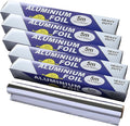 5-Pack Heavy Duty Grilling Aluminum Foil ， Baking Foil Paper, Sheets for Food Tinfoil Roll,High-Temperature Resistant for Home Cooking,Hair Foils(Extra heavy-30CM*5M*20um)
