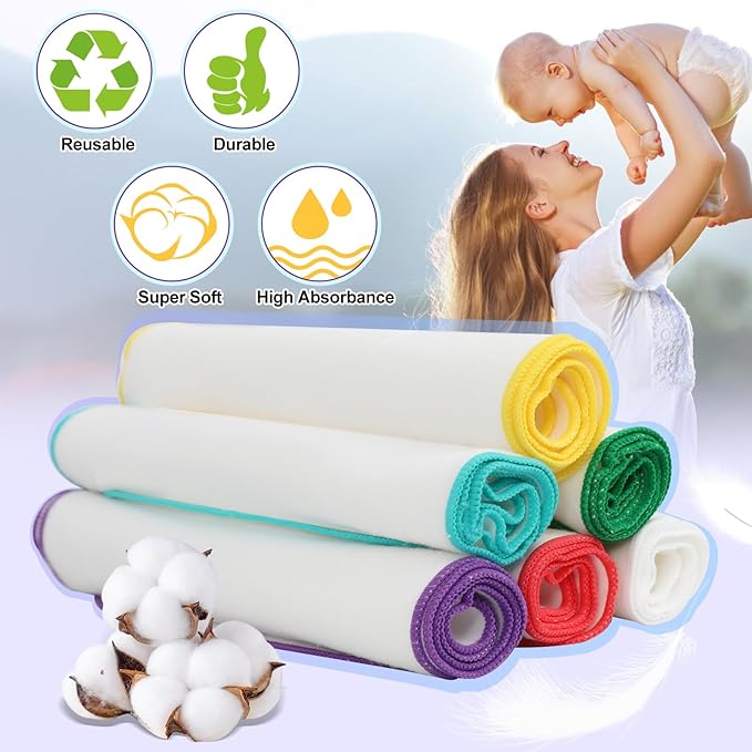 54 Packs Flannel Reusable Baby Wipes Cloth Wipes with Black Upgraded Wipes Dispenser, Soft & Natural Skin Friendly Cloth Wipes, Body Face Hand Washcloth Essential for Cloth Diapers