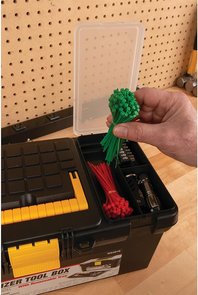 Performance Tool W54016 16-Inch Plastic Tool Box with Organizer