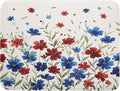 Khope 4th of July Dish Drying Mat for Kitchen Counter 18x24 Inch America Colorful Red Blue Floral Reusable Washable Memorial Day Flowers Drying Pad Countertop Home Decor
