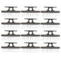Superio Nail Scrubber Brush - All-Purpose Stiff Cleaning Brush for Hands, Feet, Kitchen & Work - Black, 12 Pack