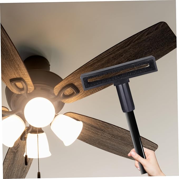 Ceiling Fan Blade Cleaner Ceiling Fan Vacuum Attachment Vacuum Duster Attachment Furniture Cleaning Brush Cleaning Tool (Black), Duster