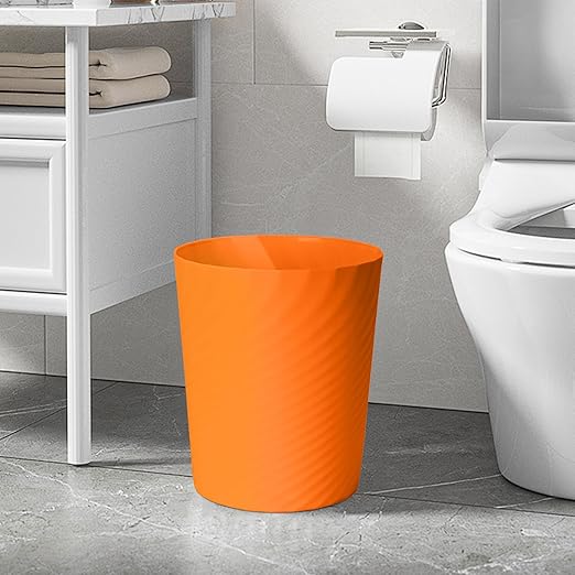 Hand Trash Can - Small Waste basketbin - 1.8 Gallon- for Office,Home,Bathroom,Kitchen - Orange