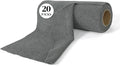 YoulerTex Reusable Cleaning Cloths Microfiber Towel: 50 Pack Washable Tear Away Cleaning Towels Roll - 12× 12 Absorbent Rags Drying Dishcloths for Kitchen House Car (20, Gray)