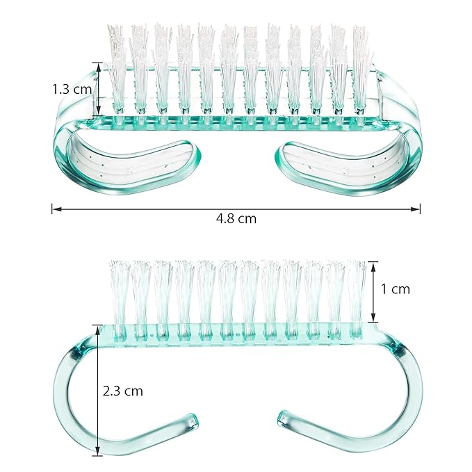 4 Pieces Handle Nail Brush Nail Hand Scrubbing Cleaning Brush (Small, Multicolor)