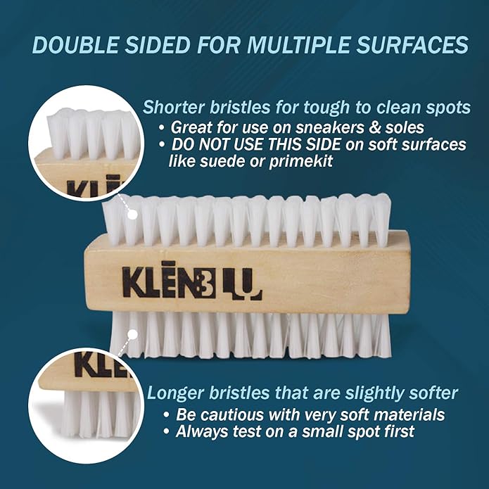 Sneaker Cleaner Brush/Cleaning Brush Premium Double Sided Wooden Shoe Care Brush Made with Nylon