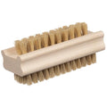 Konex Non-Slip Wooden Two-Sided Nail Brush for Cleaning Fingernails - Nail Scrubber with Natural Boar Bristle - Essential for Daily Use