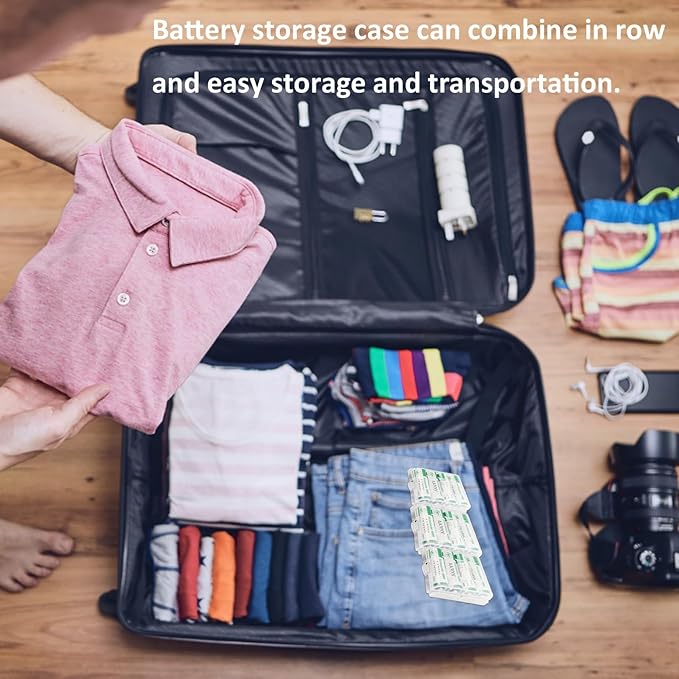10 Pcs Clear Plastic Cell Battery Storage Case Holder Box, AA/AAA Cell Battery Storage Case, Batterys Cases Hard Plastic Batteries Storages Boxes, for AA/AAA Batteries and Rechargeable Batterie