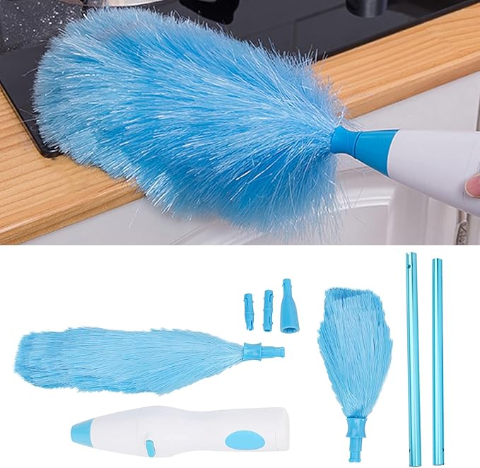 180° Electric Furniture Duster, 9.25 * 1.57in Automatic Duster, Electrostatic Adsorption for Furniture Doors and Cars Keyboards