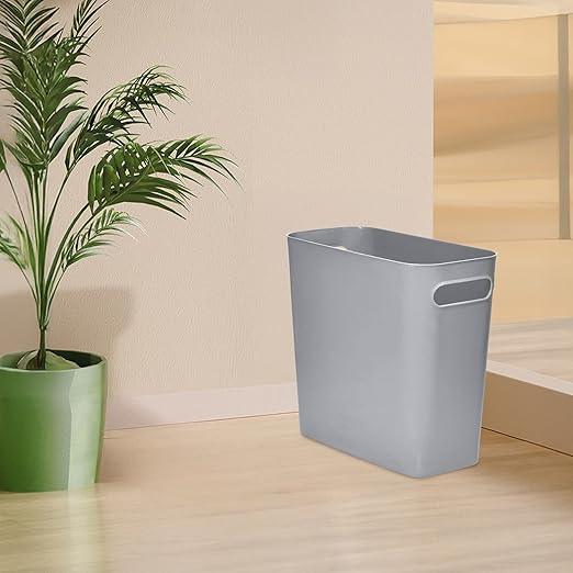 Hand Trash Can - Small Waste basketbin - 1.8 Gallon- for Office,Home,Bathroom,Kitchen - Grey
