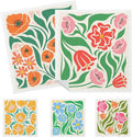 5 Pack Mixed Colorful Blossoms Flower Swedish Kitchen Dishcloths Dish Towels, Floral Dish Towels for Kitchen, Swedish Dishcloth, Paper Towels Reusable, Dish Cloth Towel Cleaning Wipe for Home