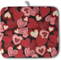 Valentine Dish Drying Mat for Kitchen Counter Red Black Love Heart Drying Pad Microfiber Absorbent Coffee Bar Mat Heat Resistant Countertop Protector Dishes Drainer Mat 16x18 Inch