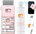 walrfid Laptop Keyboard Cleaner Kit with 80ml Screen Cleaner Spray, All-in-1 Phone Computer Screen Cleaning Tool for iPhone iPad MacBook, Multi-Function Electronics Cleaning Kit for PC, TV, Camera