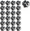 3-H 25 Pack Mop and Broom Holder Big Size Hanging 1 KG Extra,Broom Hanger Wall Mount for Hanging and Organizing Shove Rake Yard Tools in Shed Kitchen Laundry Room Bathroom Garden(Black)