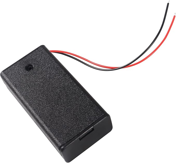 8Pcs 2 AA Battery Holder with Switch, 2X 1.5V AA Battery Holder Case with Wire and ON/Off Switch
