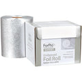 ForPro Professional Collection Expert Embossed Aluminum Foil Roll,320 Ft Hair Foils for Color Application and Highlighting Services,Silver,Medium,5W,(Pack of 12)
