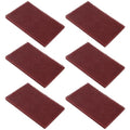 BokWin 6Pcs Red Scuff Pads Very Fine Grade General Purpose Sanding Hand Pads 200 x 125mm/8" x 5"
