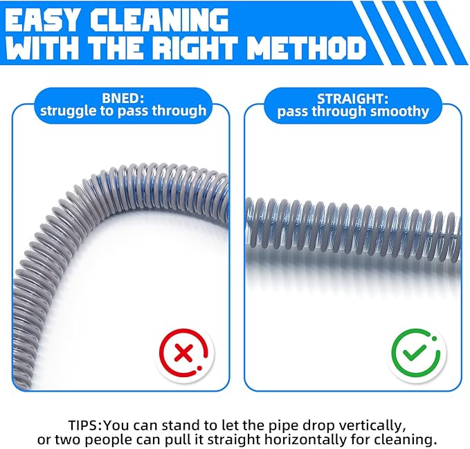CPAP Hose Brush Durable cpap Tube and Mask Cleaning Brush, 7-Foot CPAP Hose Cleaner for 19mm(Standard 22mm), 15mm Diameter Tubes, 7-Inch Handy CPAP Brush for Mask, Water Chamber (Light Blue)