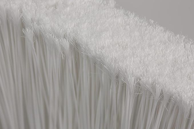 SPARTA 41082EC02 Plastic Color Coded Broom, Flagged Bristles, Long Broom With Angled Head For Large Debris, 56 Inches, White