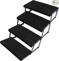 OKBA RV Step Covers,18" Wide Camper Step Cover for 8-11" Deep Stairs - 4 Pack Black RV Stair Covers to Keep Camper Clean