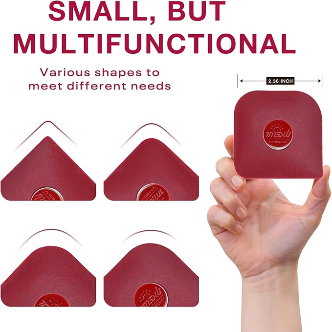 Pan Scraper, 10 Pcs Pot Scraper, Pan Scraper Plastic, Multifunctional Scraper Tool for Kitchen, Non-Slip, Food Safe, High Heat Resistant-Red