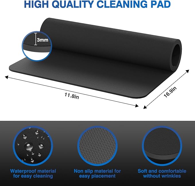 MoKo Pistol Rack for Gun Safe, Gun Rack Fits Most Handguns, Scratch Resistance Pistol Stand and Holder for Gun Safe, Gun Cabinet Accessories with Cleaning Tools