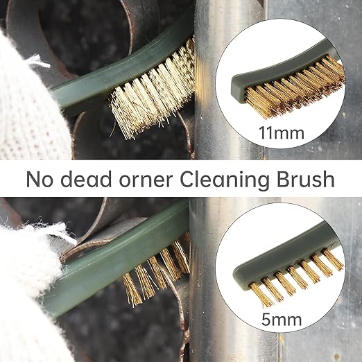 OriGlam Mini Wire Brush Set, Paint and Dirt Remover, Cleaning Welding Slag and Rust, Handy Steel / Nylon / Brass Brush Suitable for Cleaning Paint / Dirt (9)