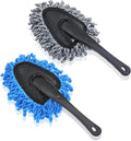 2 Pack Super Soft Microfiber Duster Brush, Dusting Tool, Cleaning Brush, Car Dash Cleaner, Cleaning Tools for Car Cleaning, Home Kitchen, Computer