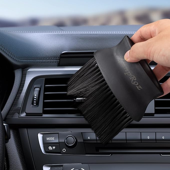 Car cleaning Brush, Car Interior And Exterior Air Vents Cleaning Brush, Car Interior Dust Removal Brush, Suitable For Household Appliance Surface, Gap, Keyboard Dust removal, Scratches Free (B&Y)