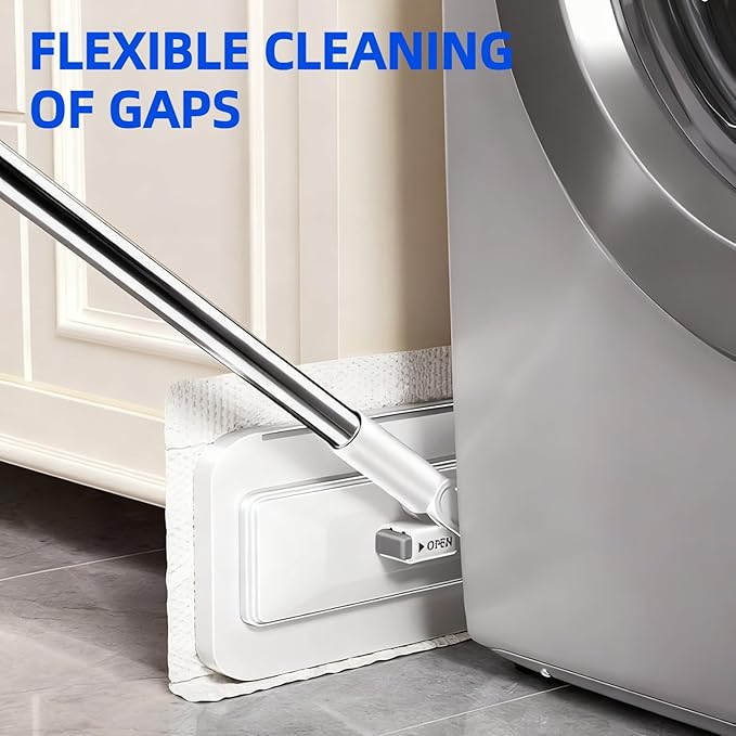 2026 New Mini Disposable Dust Mop with 20 Dry Wet Disposable Pads No-Touch Dirty Cleaning Dust Mop , Multi Surface Floor Mopping and Sweeping for House Wall Bathroom Corners