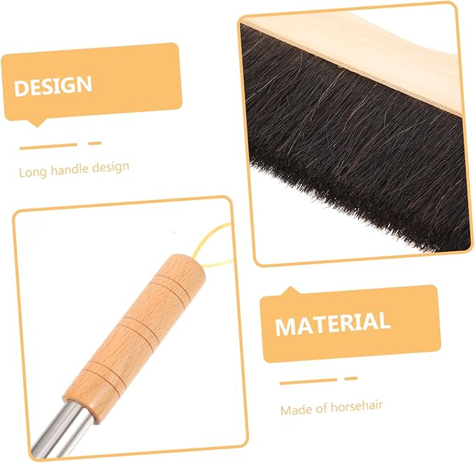 Broom Soft Bristle Cleaning Brush for Dusting Heavy Duty Floor Sweeping Tool