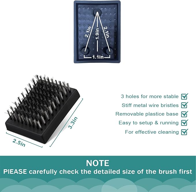 4PCS Grill Brush Replacement Heads, Wire Bristle Free Grill Cleaning Brush Replaceable Heads Fits HaSteeL Grill Brushes Only, BBQ Cleaner