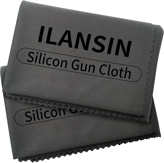 Silicon Gun Cloth 12'' ×12'' Gun Cleaning Cloths Lint Free - Gun Cleaning Wipes with Silicon Gray Gun Cleaning Rags for Gun Cleaning/Polishing Silicon Rags/Rust Wipes