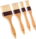 Boao Natural Bristle Pastry Brush Beech Wooden Handle Basting and BBQ Brushes for Cooking, Butter, Oil, Egg, Marinade, Grilling, Baking, Kitchen Food(1, 2, 3 Inch)