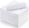 Honeydak 8 Pack Microfiber Record Cleaning Cloth, 12" x 12" Reuseable Anti Static Towels for Glasses, TV Screen, Laptop, Musical Instrument, Ultra Absorbent, Lint Free, Streak Free(White)