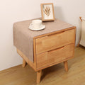 Small Bedside Tablecloth Table Dustcover End Tabletop Home Decoration Fabric Tablecloth Nightstand Table Covering Doilies for Furniture Décor (16×35inch) Light Coffee