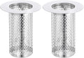 uxcell 3 Pack Shower Drain Strainer, 3.1" x 2" Stainless Steel Floor Drain Strainer Deep Sink Hair Catcher for Kitchen Bathroom Balcony Floor Drain, Fit Hole Size from 1.18" to 1.97"