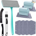 Window Screen Cleaner & Track Cleaning Kit - Detachable Window Cleaner, Mesh Screen Cleaning Brush + 2 Groove Brushes & 6 Replacement Cleaning Cloths, Tool with Wet and Dry Dual - Use