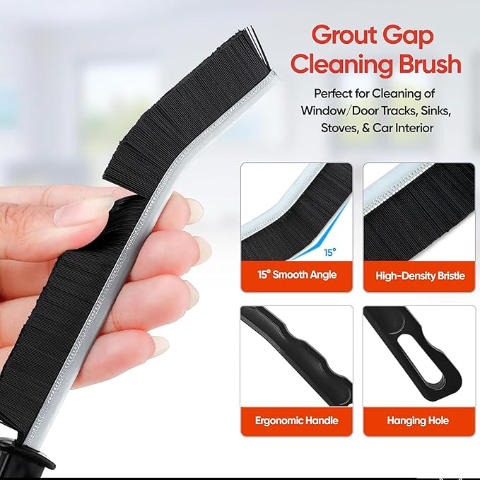 Crevice Cleaning Brush,Multifunctional Cleaning Brush Tool, Bathroom Gap Brush, Small Cleaning Brush, Grout Brush, Kitchen Brush,