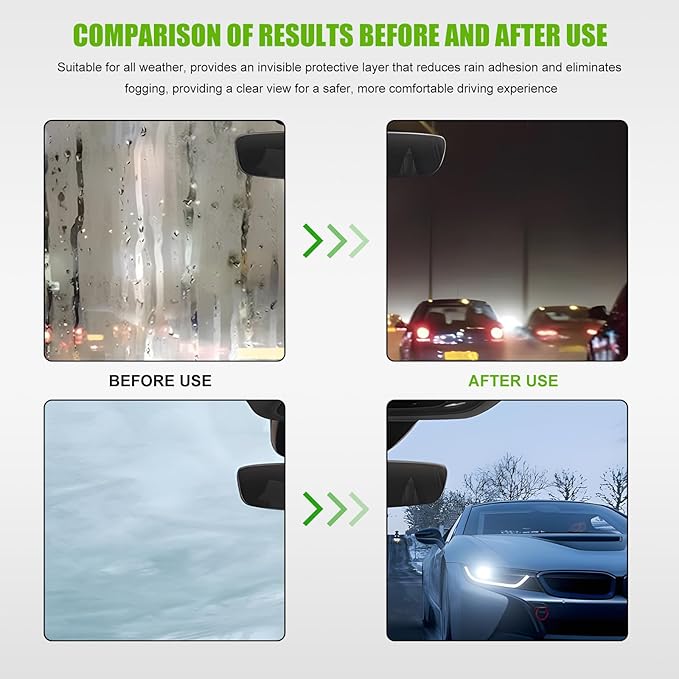 2PCS Automotive Oil Film Cleaning Brush, Professional Grade Windshield Cleaning Board for Clear Vision, Reusable Oil Film Remover Streak-Free Glass Coating Brush for Car Windows