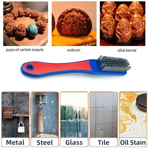 Wire Brushes for Cleaning,2 PCS Heavy Duty Stainless Steel Wire Scratch Brush Heavy Duty Wire Brushes for Metal Rust Cleaning,Paint Scrubbing