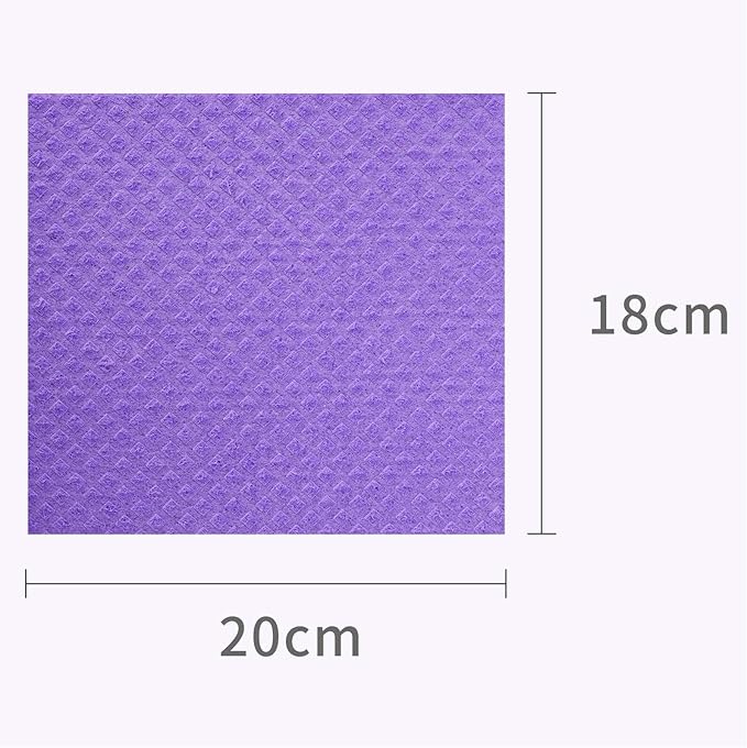 Swedish Dishcloths for Kitchen, 7x8 Inches, 10-Pack, Eco-Friendly & Reusable, Super Absorbent & Lint-Free, Ideal for Kitchen, Car, Glass, and Household Cleaning