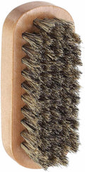 HARFINGTON Shoe Cleaning Brush 4"x1" Maple Wood Pig Bristle Boot Polish Brushes for Leather Shoes Boots Cloth Cleaner, Brown Wood